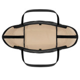 Internal product shot of the Oroton Leigh Ric Rac Medium Tote in Black and Smooth leather for Women