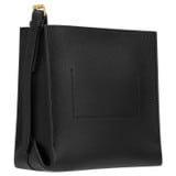 Back product shot of the Oroton Margot Tiny Bucket Bag in Black and Pebble leather for Women