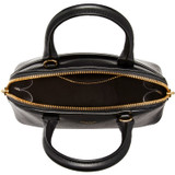 Internal product shot of the Oroton Muse Micro Griptop in Black and Two Tone Saffiano/Smooth Leather for Women