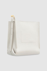 Back product shot of the Oroton Margot Tiny Bucket Bag in Clotted Cream and Pebble leather for Women