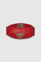 Internal product shot of the Oroton Clara Smooth Mini Bag in Dark Poppy and Smooth Leather Exterior for Women