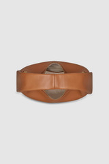 Internal product shot of the Oroton Clara Smooth Mini Bag in Amber and Smooth Leather Exterior for Women