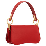 Back product shot of the Oroton Liv Small Day Bag in Dark Poppy and Pebble leather for Women