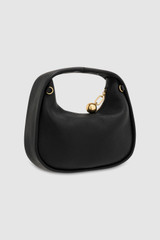 Back product shot of the Oroton Clara Mini Bag in Black and Pebble leather for Women