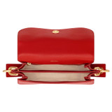 Internal product shot of the Oroton Liv Small Day Bag in Dark Poppy and Pebble leather for Women