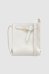 Front product shot of the Oroton Margot Tiny Bucket Bag in Clotted Cream and Pebble leather for Women