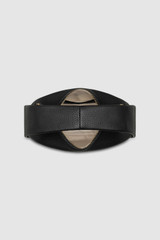 Internal product shot of the Oroton Clara Mini Bag in Black and Pebble leather for Women